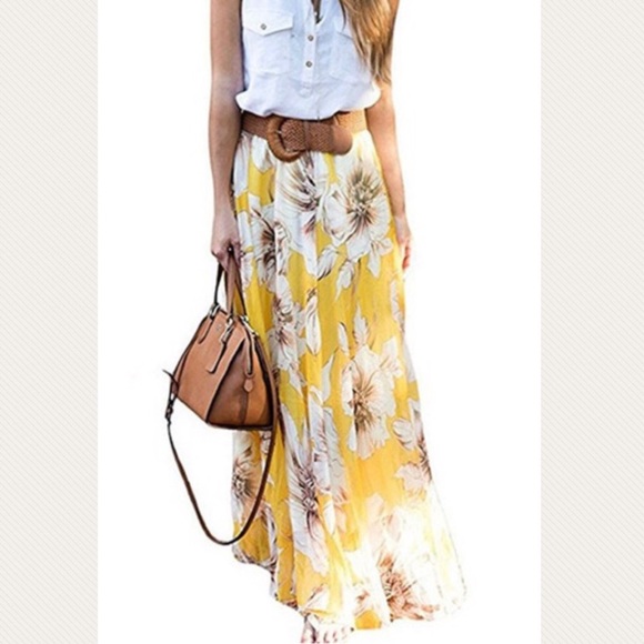 Summer chiffon maxi skirt - Picture 3 of 5